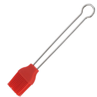 Backpinsel mit Silikonborsten und Edelstahlgriff, 22cm Länge