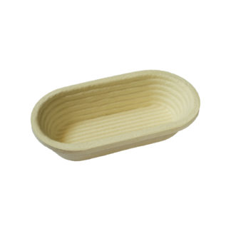 Gärkorb aus Holzschliff – lang, oval, mit Rillenmuster für Brote bis 1,0 kg