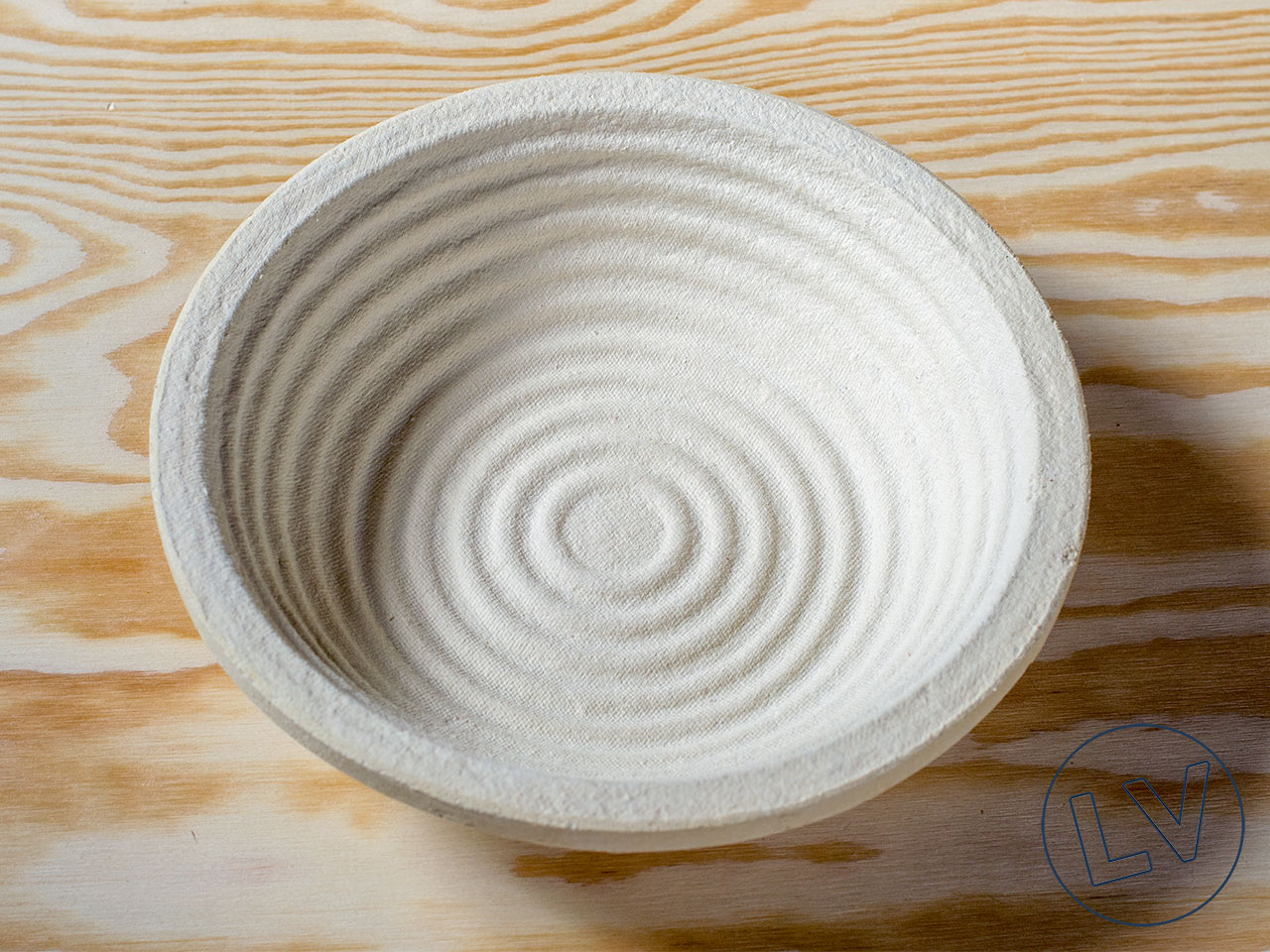 Gärkorb rund mit Rillenmuster