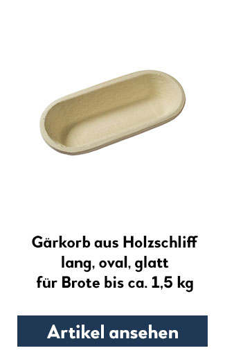 Holzsschliff-Gärkorb (Simperl) glatt, lang, oval für 1500g Teig