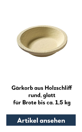 Holzsschliff-Gärkorb (Simperl) glatt, rund für 1500g Teig