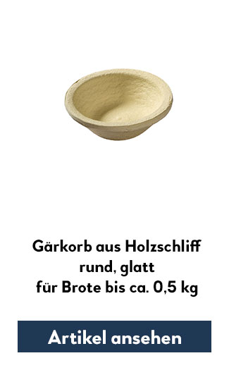 Holzsschliff-Gärkorb (Simperl) glatt, rund für 500g Teig