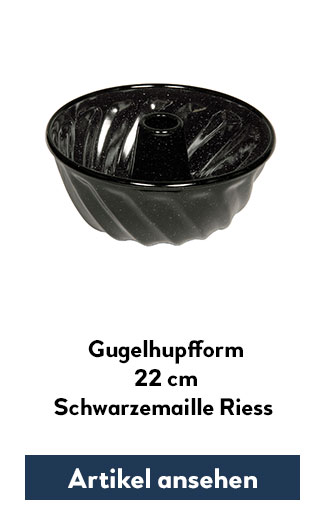 Napfkuchenform, Gugelhupfform aus Emaille 22cm Durchmesser