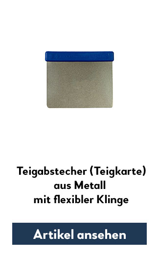 Metall-Teigkarte mit flexibler Klinge