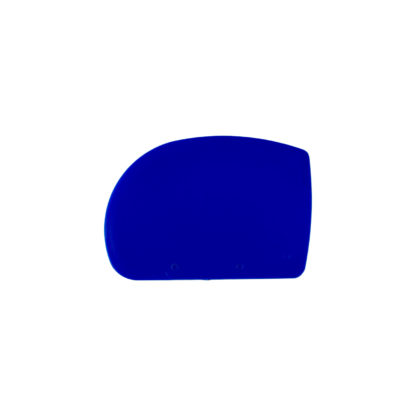Halb-ovale Teigkarte aus blauem Kunststoff